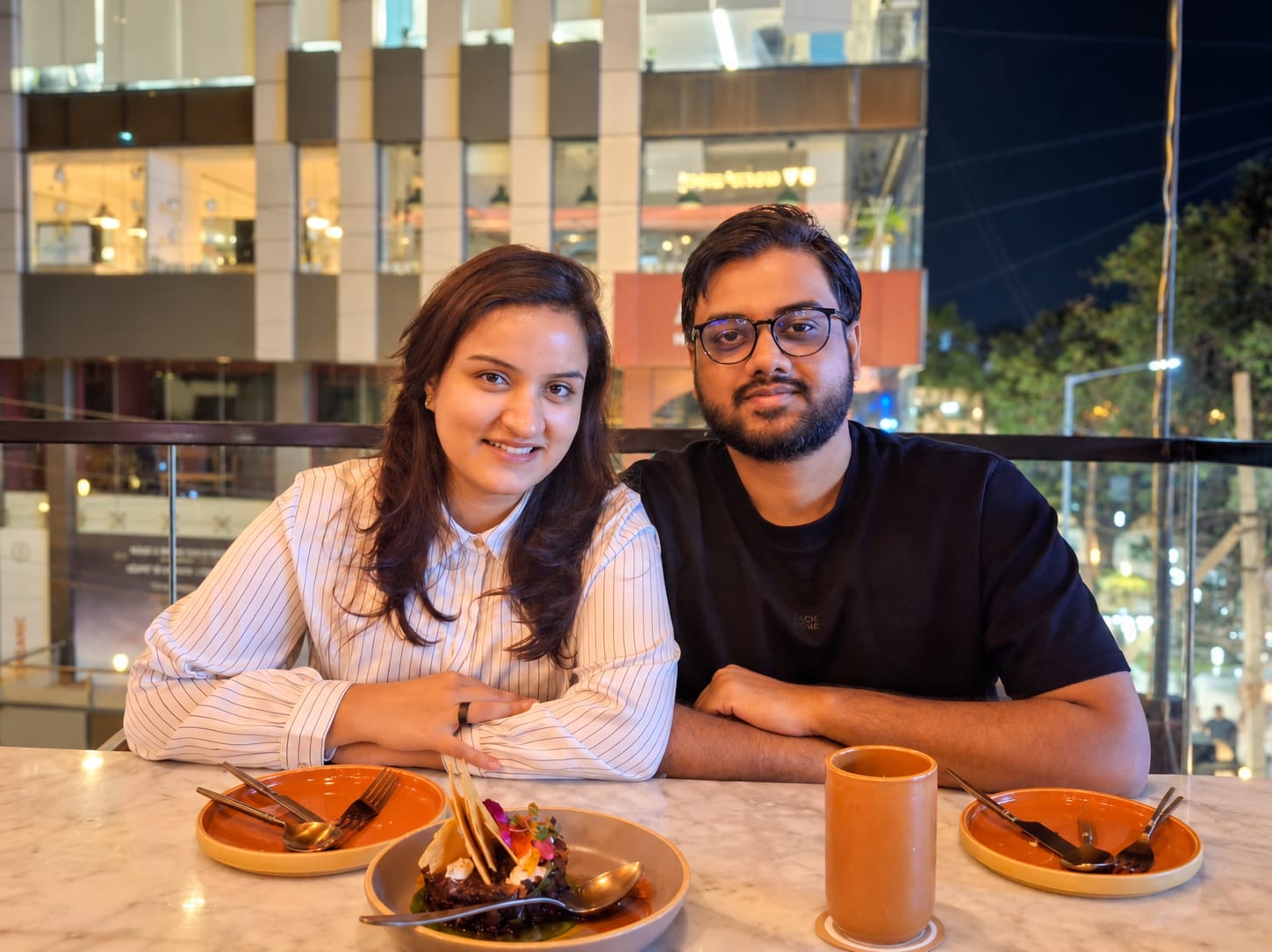 A candid selfie of Divya and Tushar